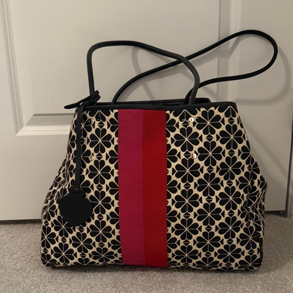 Kate Spade Black and Red Floral Shoulder Bag
